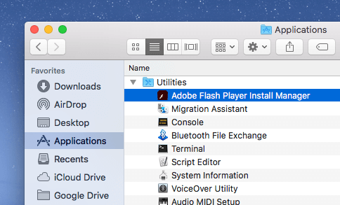 adobe flash for mac update